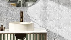 10-Pack Peel and Stick Grey Marble Tiles