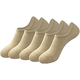 LA DEARCHUU No Show Cotton Socks for Men - Low Cut Ankle, Casual Invisible - 5 Pairs