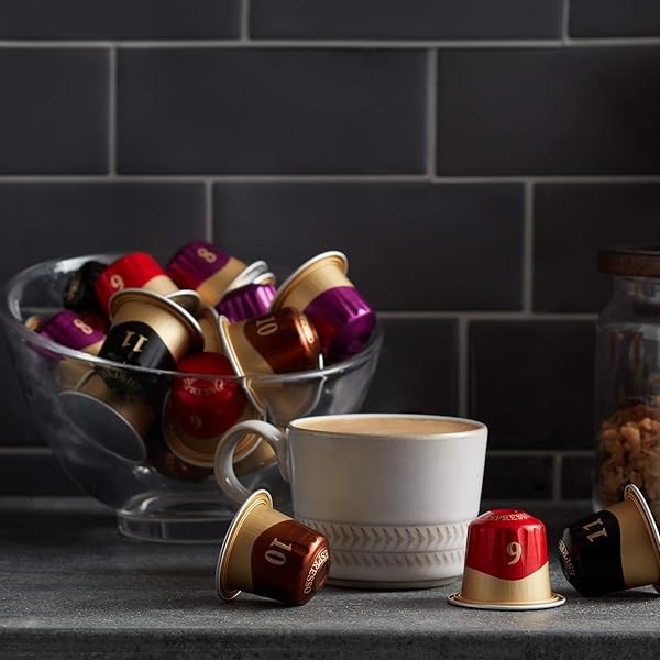 PEET’S COFFEE, DARK AND MEDIUM ROAST ESPRESSO CAPSULES VARIETY PACK, COMPATIBLE WITH NESPRESSO ORIGINAL MACHINE – INTENSITY 8-11, 40 COUNT (4 BOXES OF 10 ESPRESSO CAPSULES)