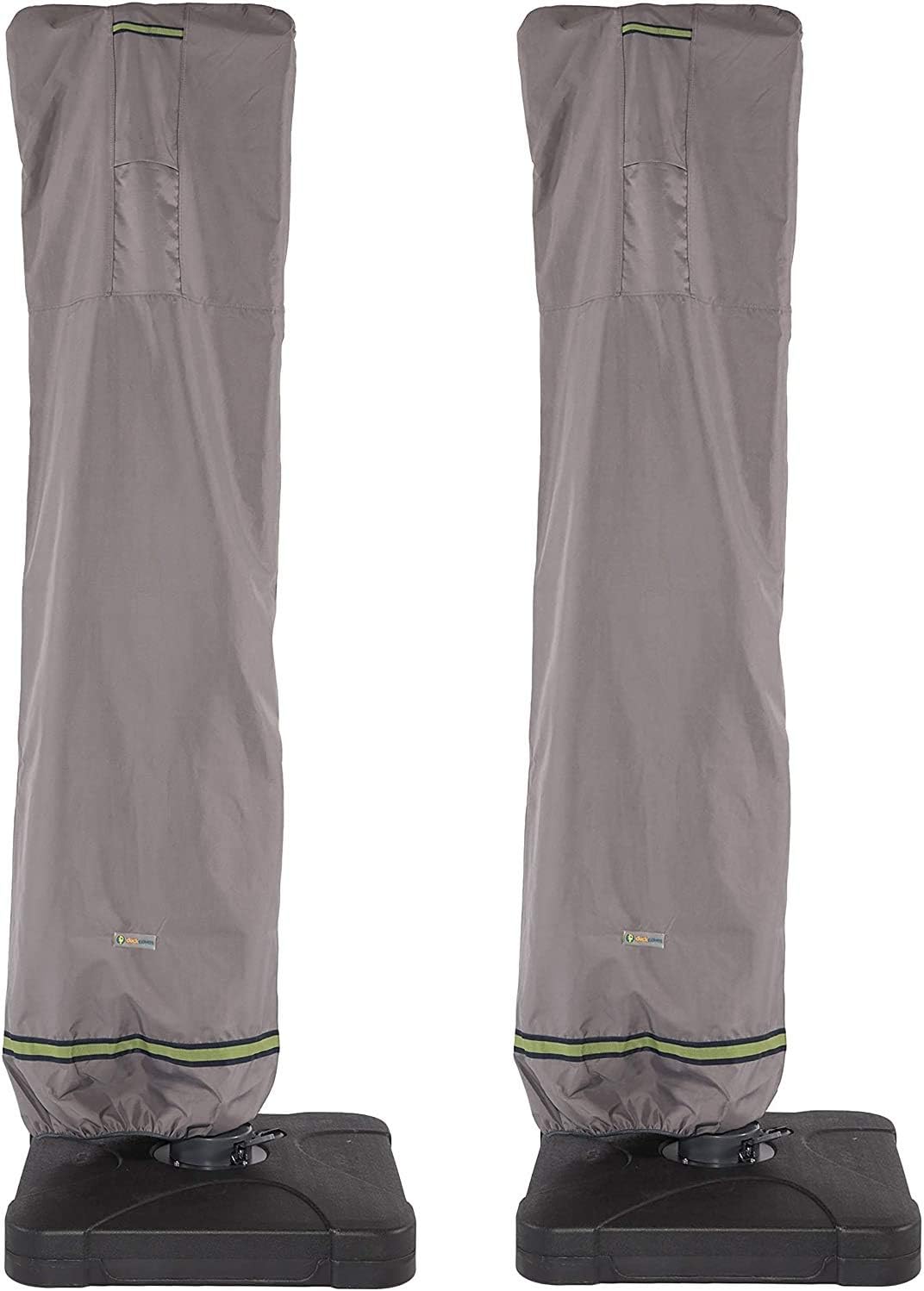 Amazon Com Duck Covers Soteria Waterproof 101 Inch Patio Offset Umbrella Cover With Integrated Installation Pole Pack Of 2 Garden Outdoor
