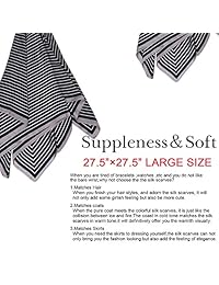 SOJOS SC303 - Bufanda de satén de seda para el cuello para mujer, 27.0 x 27.0 in