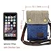 Dlames Canvas Cross-Body Casual Shoulder Bag for iPhone X,iPhone 8 Plus,iPhone 6S Plus,7 Plus,Samsung Galaxy S7 Edge,S8 Edge (Dark Blue)