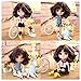 The 12 Inch Nude Doll is Similar to Blyth BJD Doll, Customized Dolls Can Be Changed Makeup and Dress by DIY, Ball Jointed Dolls Best Gifts and Hobby For Girls (short black)