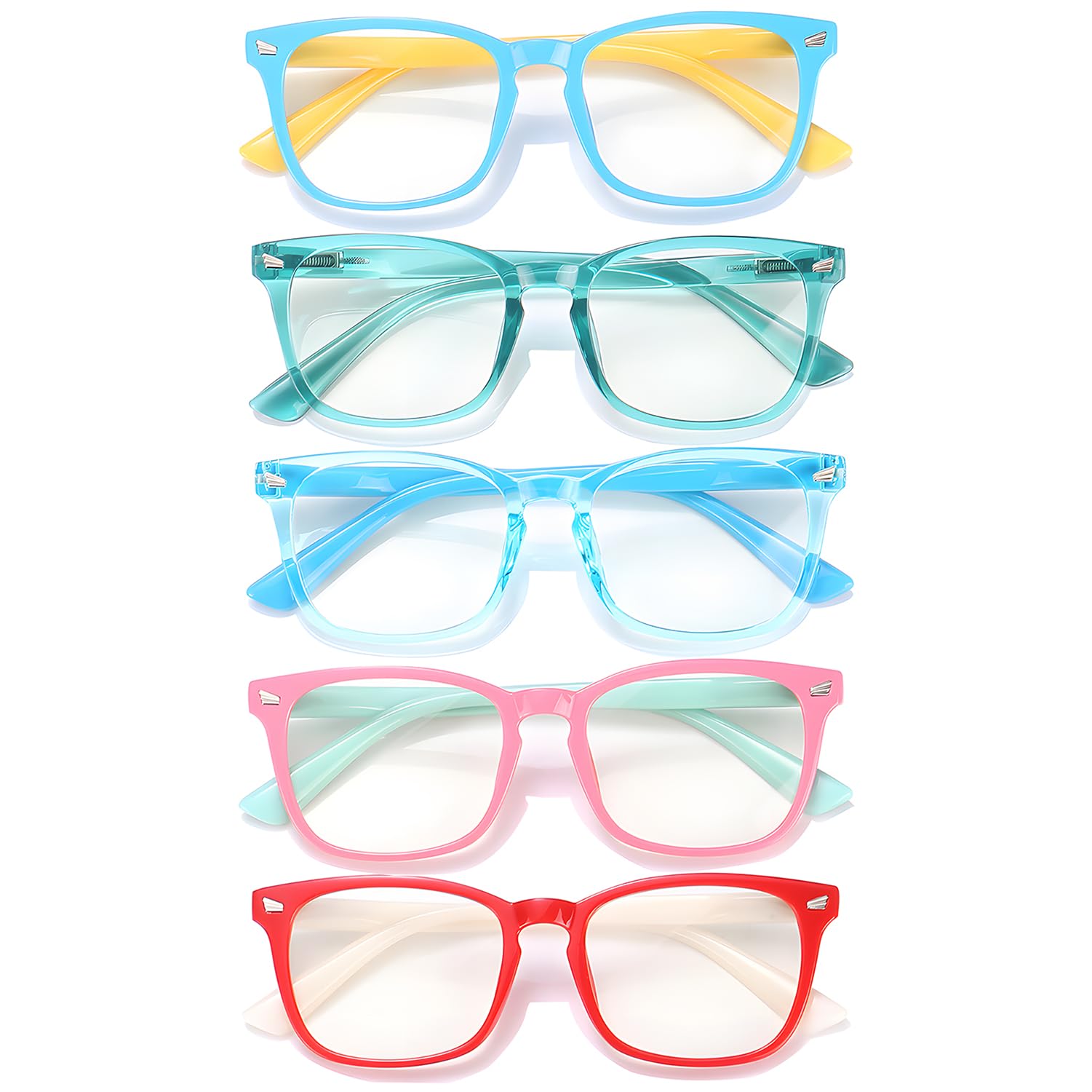 Photo 1 of CHEERS DEVICES Blue Light Glasses for Kids Boys Girls Teens - 5 Pack Computer Glasses with Unbreakable Frame and Anti-Glare - blue light glasses for teen girls, lentes de sol para niños (Age 3-9)