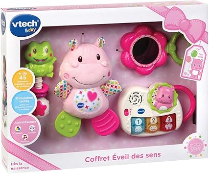 Vtech Coffret Naissance Eveil Des Sens Cadeau De Naissance Avec Premiers Jouets De Bebe Rose Version Fr Amazon Fr Jeux Et Jouets