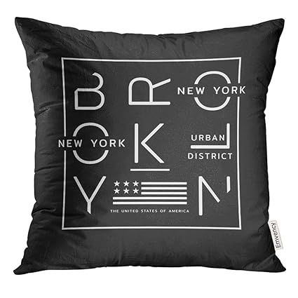 Amazon Com Li Long Throw Pillow Cover Black Nyc On The Of New