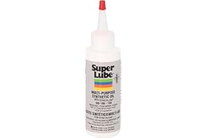 Super Lube 51004, Synthetic Oil, High Viscosity, 4 oz Bottle, Translucent White (Packaging May Vary)