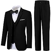 Boy Suits 5 Pieces Formal Suit Set with Adjustable Waist Kids Dress Suit for Wedding Prom