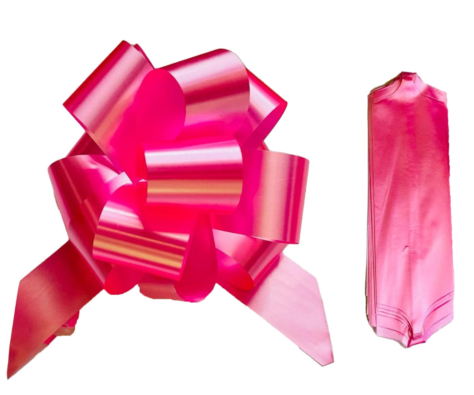 Pull Bows Pink Gift Wrapping Christmas Ribbon Wrapping Bows for Christmas New Year Thanksgiving Party Florist Pull Bows for Gift Wrapping Birthday Present Ties Wedding Ornament Pack of 10