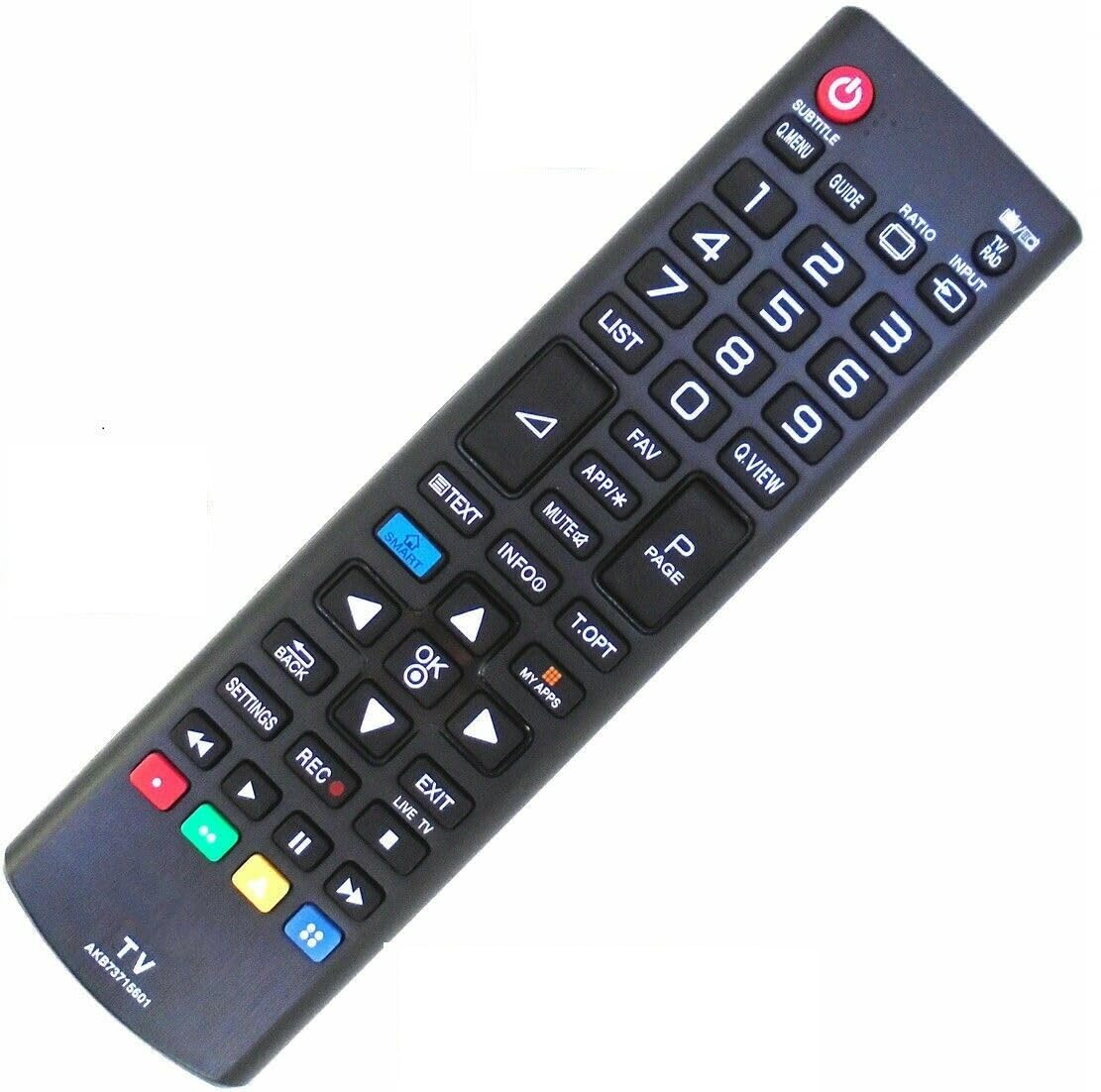 REPLACEMENT LG REMOTE CONTROL LG AKB73715601 THAT WORKS WITH ALL LG TV LCD MODELS