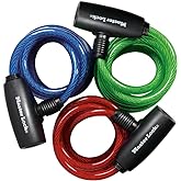 Master Lock Bike Lock Cables with Key, Blue, Green, and Red 3-Pack of Keyed-Alike Bicycle Cable Locks, 6 ft. Long, 8127TRI