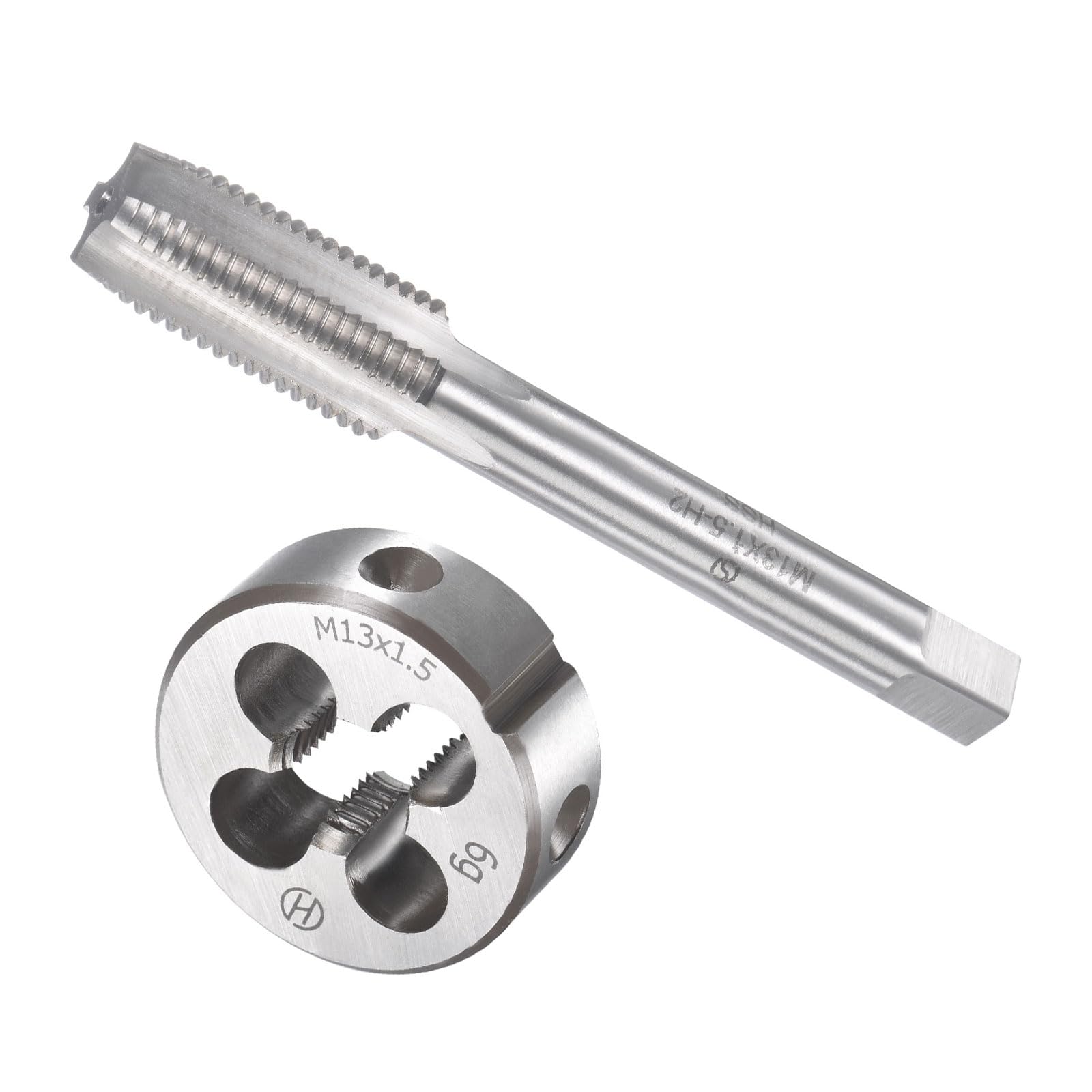 CoCud Tap and Die Set, M13 x 1.5 Thread, Metric High-Speed Steel Machine Screw Tap & Round Die Tool Kit - (Applications: for Threading Tapping Repairing), 1-Set