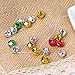 Pengxiaomei 200 PCS Jingle Bells, Colorful Christmas Bells, Mini Craft Bells Bulk for Party & Festival Decorations and Jewelry Making, 0.4 Inch