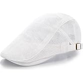 Taidor Men's Mesh Cap Breathable Summer Newsboy Hat Adjustable Beret Ivy Cap Irish Cabbie Driving Hunting Hats