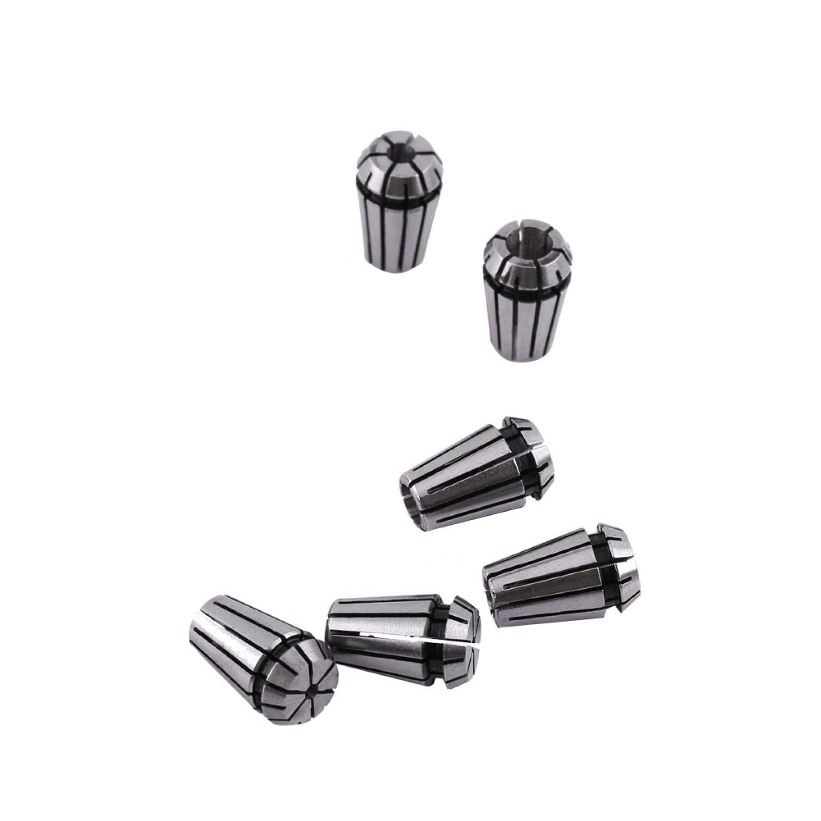 PUSOKEI ER11 Collet Set, 15Pcs ER11 Spring Collet Set for CNC Engraving Milling Lathe Tool 1mm - 7mm, 1/8",1/4" ER11 Collet Chuck