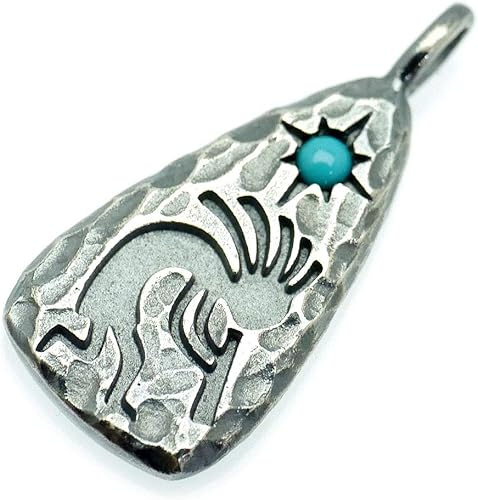 Amazon シルバーワン シルバー925 ココペリ タタキ ペンダントトップ ターコイズ付 メンズ Y2 燻し加工 ネックレス 通販