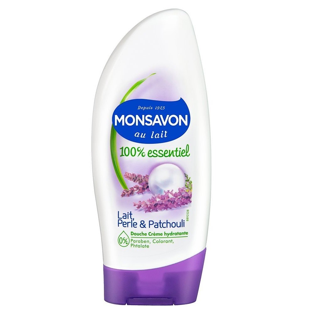 Monsavon 100% Essential Milk Pearl and Patchouli shower gel 250ml