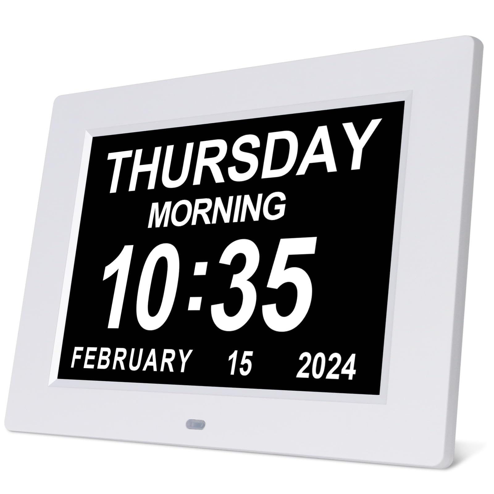 SSINI Dementia Clock Large Digital Calendar for Seniors with Date and Time - Elderly Digital Clock Large Display, 12 Custom Alarms (8 Inch)