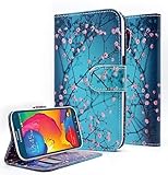 NageBee(TM) - Samsung Galaxy S5 Sport / G860P - Design Dual-Use Flip PU Leather Fold Wallet Pouch Case (Wallet plum blossom)