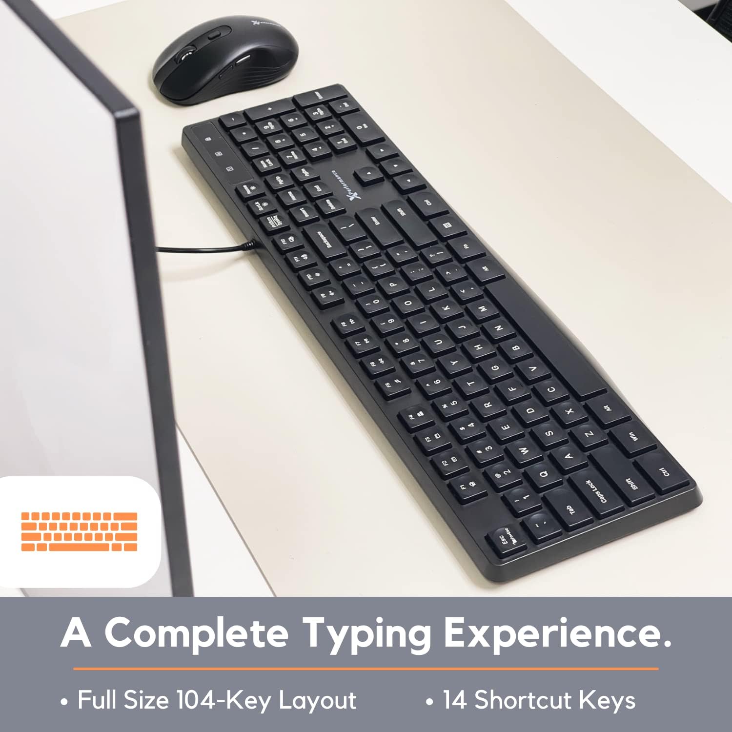 Mua X9 Performance Wired Keyboard - Ultra Slim Full Size Ergonomic ...