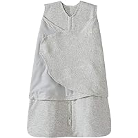 HALO 100% Cotton Sleepsack Swaddle Wearable Blanket, TOG 1.5, Heather Gray, Newborn