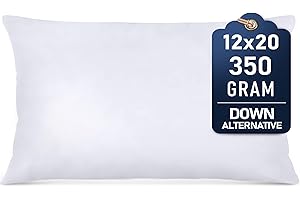 Utopia Bedding Decorative Throw Pillow Insert (12 x 20 Inches, White) – Set of 1, Ideal for Sofa, Couch, and Bed