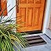 Gardenbyrd – Door Mats Outside Made with Plastic Doormat Grass Fibers, Black, Tan, 18 x 30