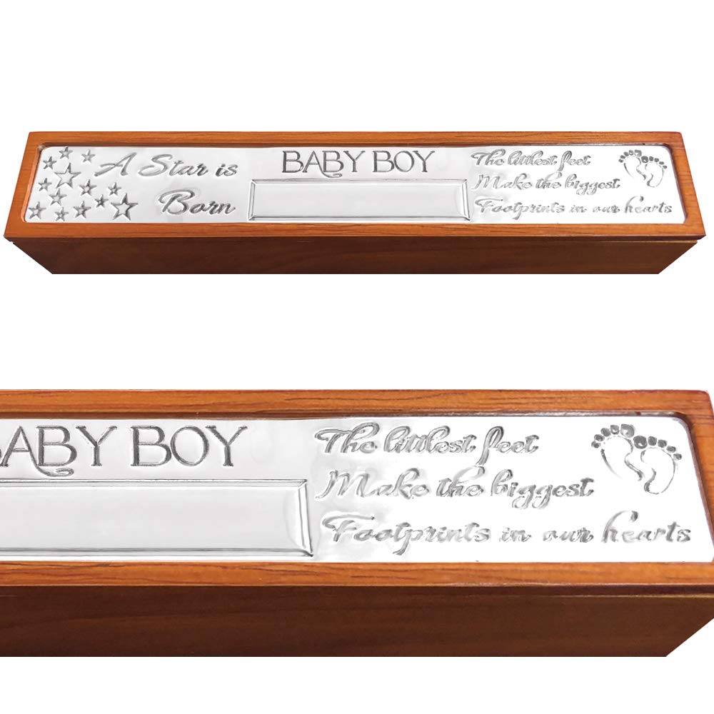 English Pewter Company Baby Boy Birth Certificate Holder Box – Perfect Keepsake Gift for New Baby, Christenings, Baptism and More [BG601]