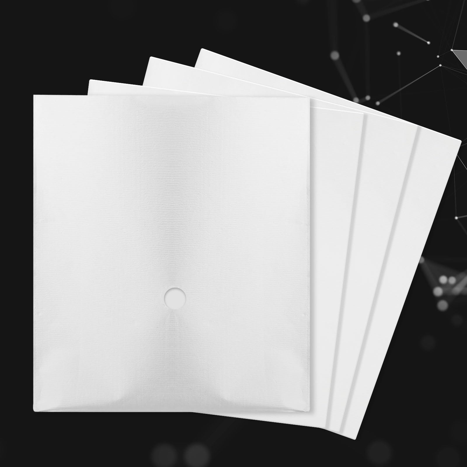Ireer 100 Pcs Fryer Filter Paper Envelope Style 18.5 x 20.5 Inch, 1.5 Inch Hole 1 Side Grease Deep Fryer Cooking Oil Filter, Ideal for Commercial Cafes, Hotel, Restaurants, Food Trucks