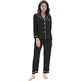 Joyaria Silk Satin Women Pajama Long Sleeve Pj Set Button Down 2 Piece Loungewear Lightweight Breathable Sleepwear S-XXL