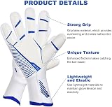 flintronic Football Goalkeeper Gloves Kids Size 6 White PU Latex Palm view 4