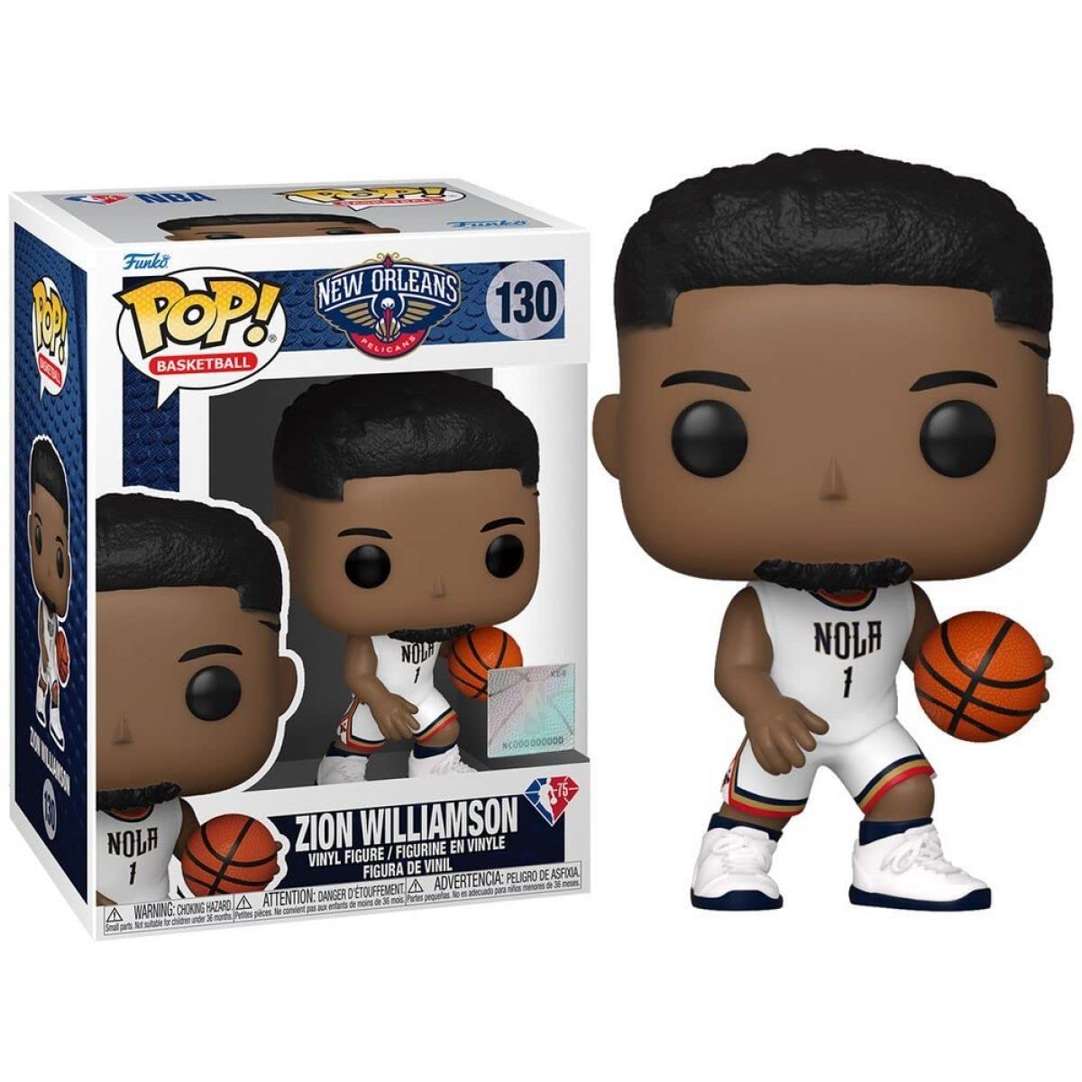 Funko POP! NBA: Pelicans - Zion Williamson - (Blue Jersey) - Collectable Vinyl Figure - Gift Idea - Official Merchandise - Toys for Kids & Adults - Sports Fans - Model Figure for Collectors