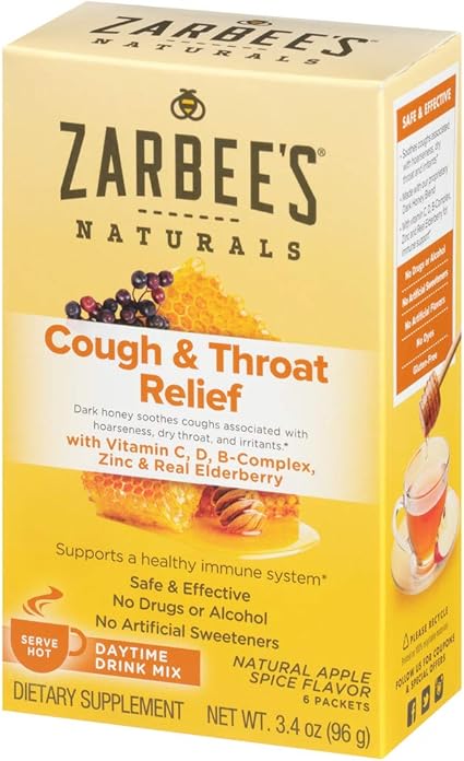 Amazon Com Zarbee S Naturals Cough Throat Relief Daytime Drink