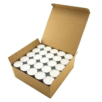 EYUVAA LABEL Overall Title Score: 0 to 100 Pcs Bulk Pack Tealight Wax Candles | Smokeless White Unscented Devotional for Decoration at Home Spa Office Party Festival | 4.5 Hrs Long during Time (White)