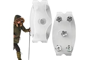 Ice Cleats for Boots,Clear Anti-Slip Footwear Grippers | Shoe Ice Grips | for Men, Women, Beginner, Walking, Hiking, Climbing