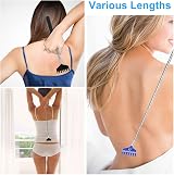 Anself Portable Stainless Steel Extendable Back Scratcher 20-68cm Black view 2