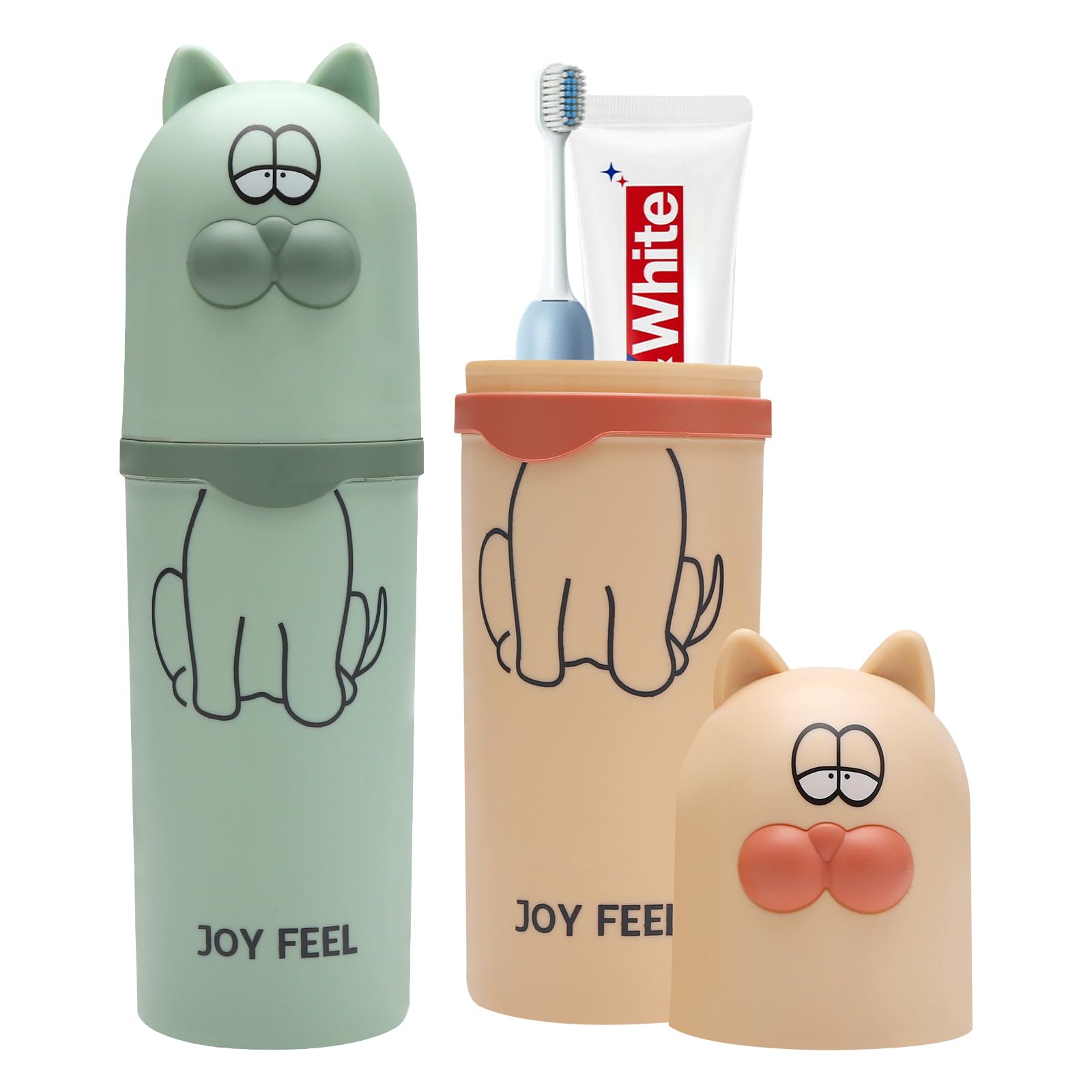 DAWRIS 2 Pcs Toothbrush Case Travel Toothbrush Covers, Travel Toothbrush Holder Travel Toothbrush Set, Electric Toothbrush Case Electric Toothbrush Travel Case, Toothbrush Cases & Covers for Kids