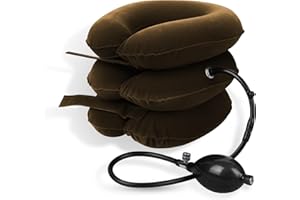 Cervical Neck Traction Device Inflatable Neck Stretcher,for Chronic Neck and Shoulder Pain Relief Traction Spine Alignment（Bl