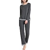 Latuza Women's Viscose Pajamas Set Long Sleeve Loungewear