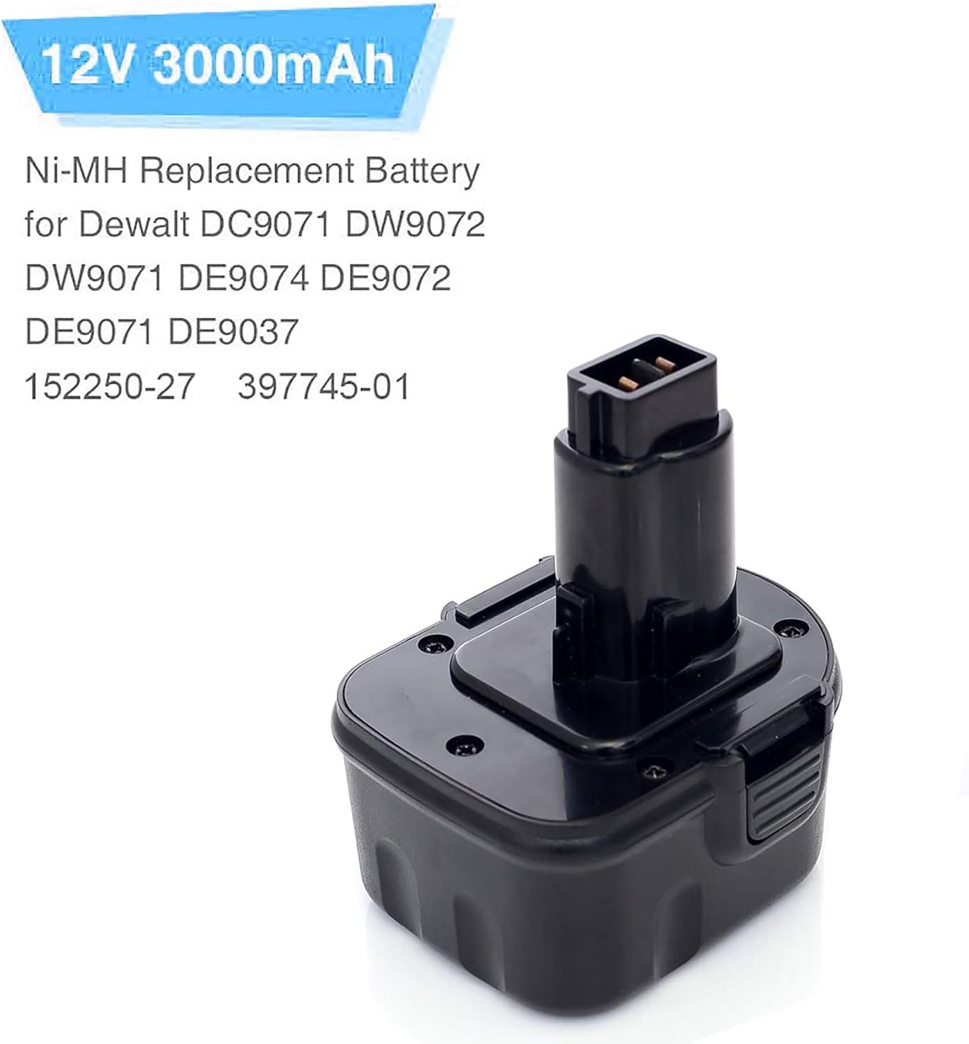VANTTECH 4.8ah DC9071 Replacement Battery for Dewalt 12V XRP - Image 4