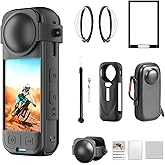 Vasgather Camera Accessory Kit for Insta 360 X5 - Lens Guards, Silicone Case, Camera Case (Black, Unisex)