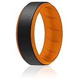 ROQ Silicone Rubber Wedding Ring for Men, Comfort