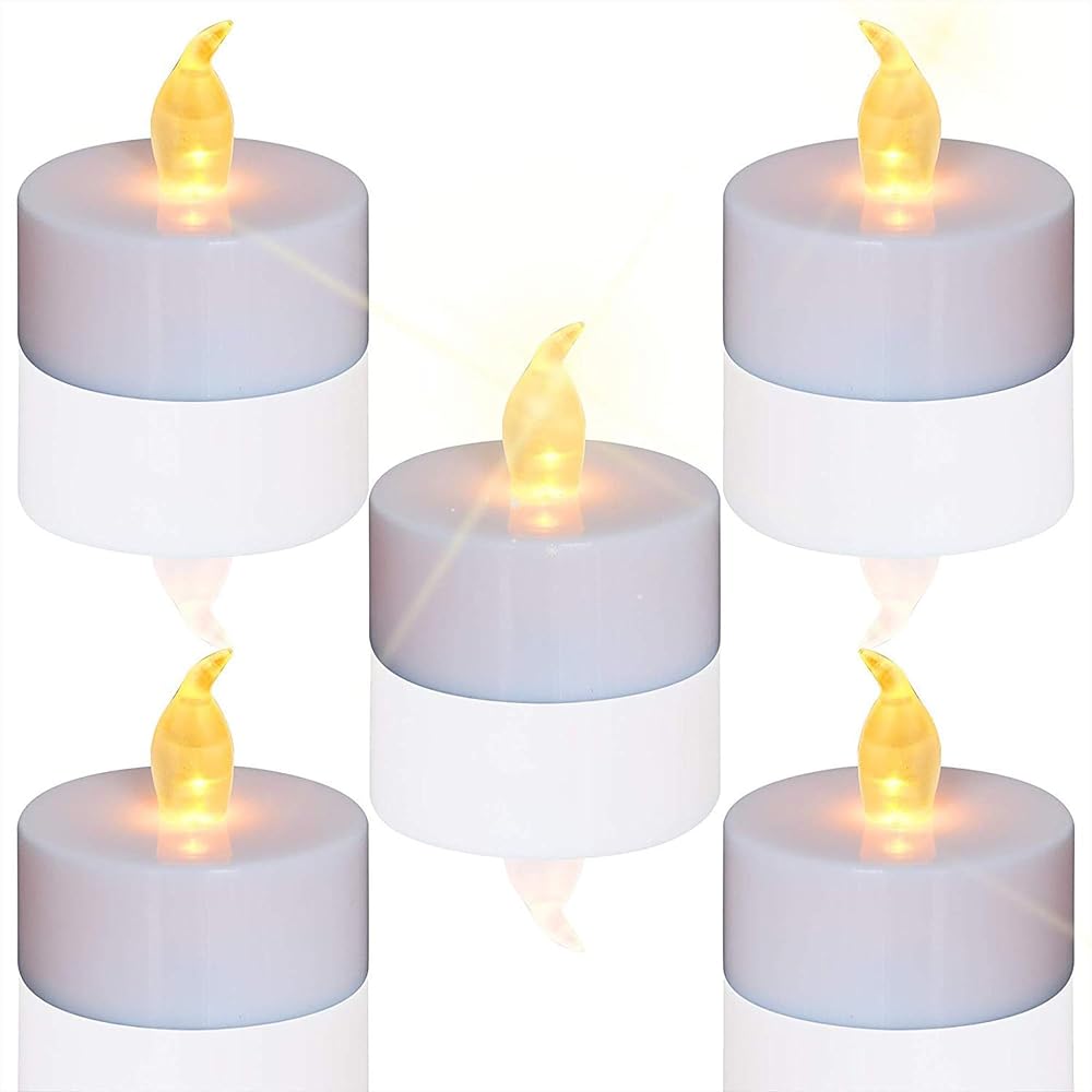 TEECOO LED Tea Lights 12 Pack Battery Operated Flameless Candles 3.4cm Dia