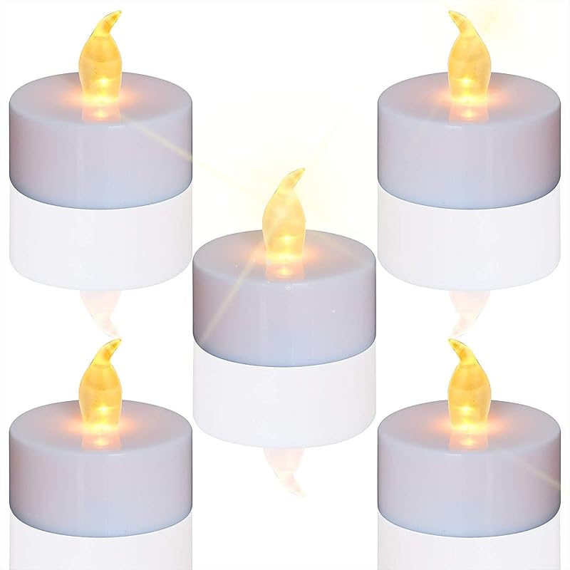 TEECOO LED Tea Lights 12 Pack Battery Operated Flameless Candles 3.4cm Dia