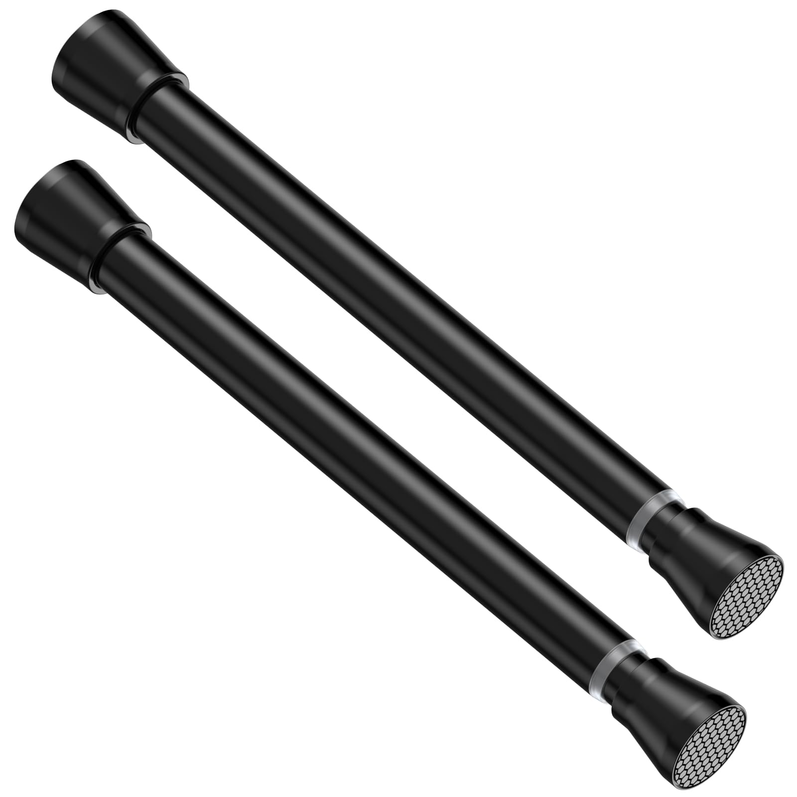 Zipglo Tension Pole 41-67 cm Extendable Curtain Rod 2pcs, Tension Rods for Curtains Telescopic Curtain Rod Extending Curtain Pole Window, Kitchen, Black — image 1