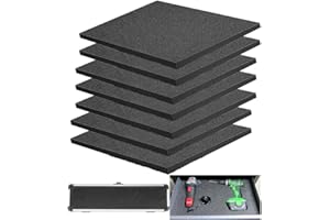 SHIWAGIN 7 Pack 16x12x1in Polyurethane High Density Foam Sheet - Cuttable Polyethylene Memory Foam Sheets Padding for Case Crafting - Packaging Foam Pad