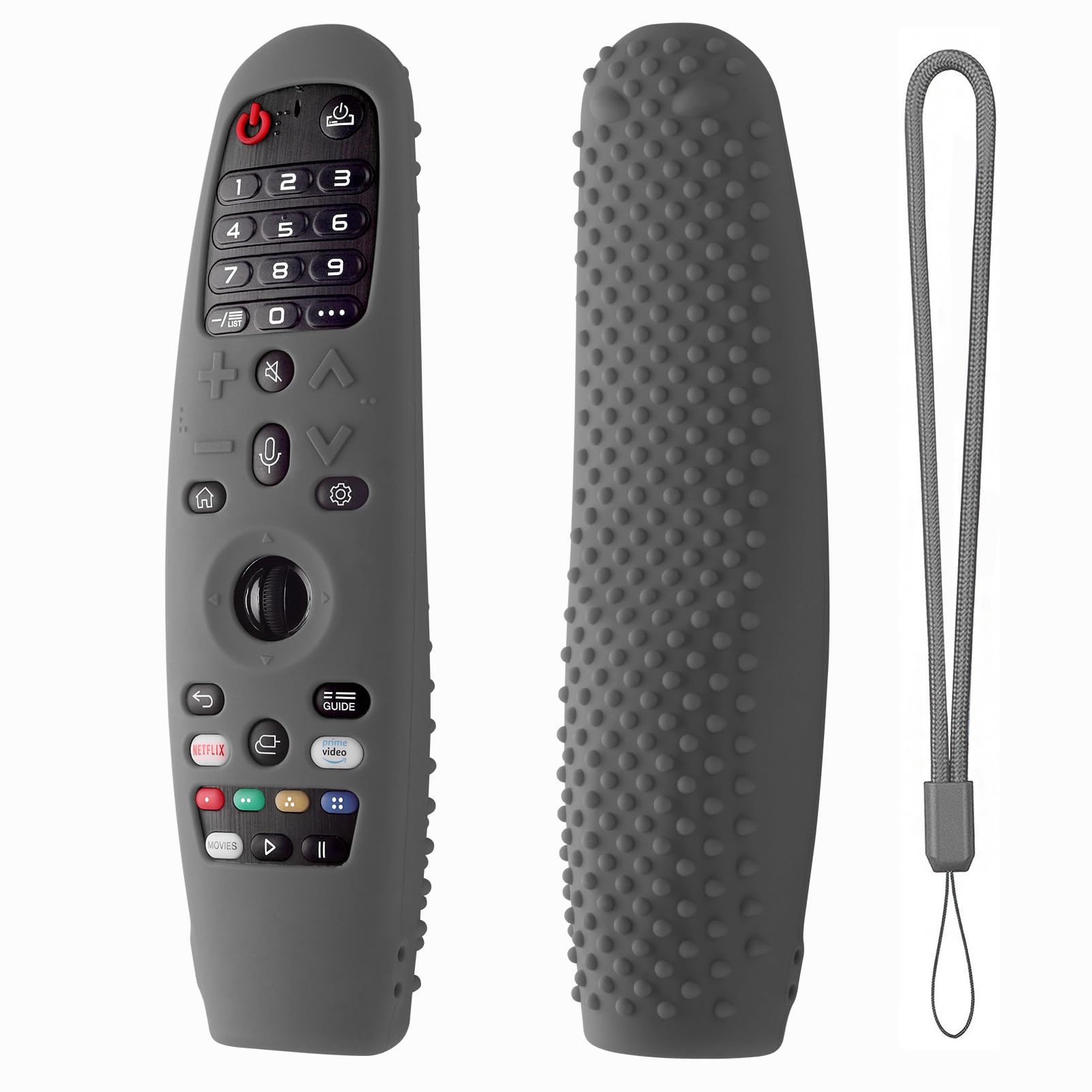 Remote Cover for LG AN-MR600 LG AN-MR650 AN-MR20GA AN-MR19BA Remote Control, Silicone Protective Case Cover Shockproof Anti Slip Protector for LG Smart TV Remote(Dark grey)