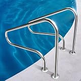 XBDLYQBD Stainless Steel Pool Handrail, 304 Safety Handrails 125x80cm view 3