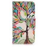 S7 Case,Samsung Galaxy S7 Case, Liujie Premium PU Leather Flip Folio Carrying Magnetic Closure Protective Shell Wallet Case Cover for Samsung Galaxy S7 (colorful tree)