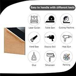 Eszeoee 2 Pack 16'' x 20'' Opaque Black Acrylic